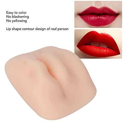 Silicone Lip Model, 3D Tattoo Practice Lips Module Soft Fake Lips for Permanent Makeup Tattoo Practice, Education Display, Teaching Instructions