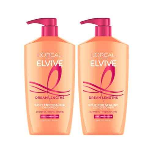 L'Oreal Paris Elvive Dream Lengths Shampoo and Conditioner Kit, Paraben Free, 1 kit
