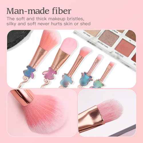 Creative Makeup Brushes Set, Anime Stiich Cosmetic Brush Set Collection, Stiich Make Up Stuff for Girls Women Pink