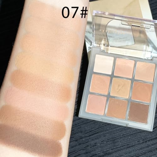 Eyeshadow Palette Makeup- 9 Colors Naked Eyeshadow Palette Matte NUDE Korean Natural Eye Shadow palettes Highly Pigmented Naturing-Looking Long Lasting (07#)
