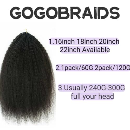 Knotless Pre-Separated Crochet Hair extensions Afro Kinky Straight hair feather crochet 100% human hair extensions for Women Natural Color 20 Inch 60g