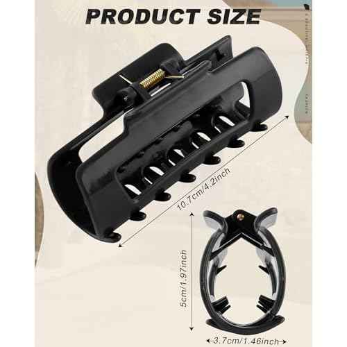 3 PCS Silicone Flexible Hair Claw Clips for Women Soft Bendable Claw Clip Scalp-Safe Soft Cloud Hairclip for Thin and Thick£¨Red + Black + Khaki£©