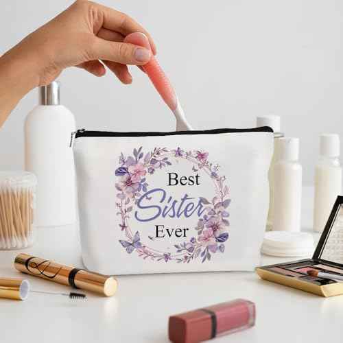 Mothers Day Gifts for Sister Birthday Graduation Valentines Day Galentines Easter Halloween International Womens Day Christmas Stocking Stuffers Meaningful Makeup Bag Best Gifts Ideas for Sister