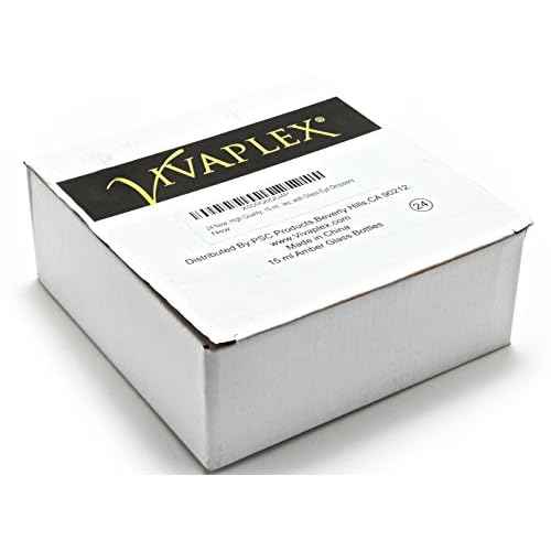 Vivaplex 24, Amber, 15 ml (1/2 oz) Glass Bottles, with Glass Eye Droppers