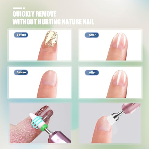 13PCS Nail Drill Bits Set, 3/32¡± Professional Drill Bits Nail Tech, Tungsten Carbide Ceramic Efile Nail Bits with Brush, Cuticle Remover Bits for Acrylic Gel Dip Powder Nail Manicure