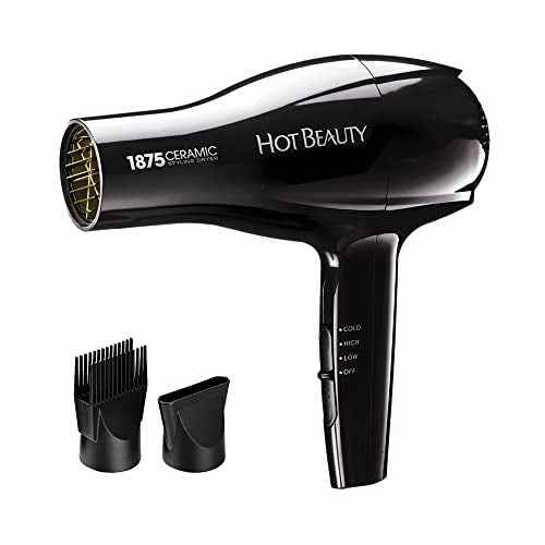 1875 Ceramic Styler Hair Styling Blow Dryer 2 Attachments Included Lightweight and Fast Dry Multi Heat Speed Setting Perfect Size for Home or Travel