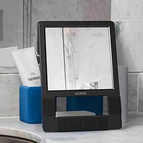 TASALON Hand Mirror, Handheld Mirror Unbreakable Shatterproof with Silicone Handle for Barber, Shower, Makeup and Salon - Black?