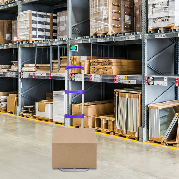 Portable Foldable Telescopic Luggage Cart with Max 165 lbs Capacity - Purple