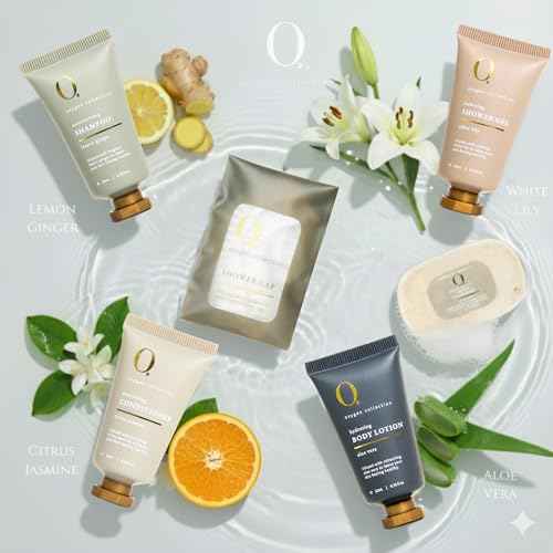 O2 Oxygen 300Pcs/22ml Travel Size Mini Shampoo and Conditioner Sets Body Wash Lotion & Soap,Hotel Toiletries,Bulk Set For Guest,Air Bnb Essentials for Guests,Amenity Kit For Hosts Bathroom