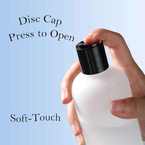 10 oz Small Plastic Bottles with Disc Caps, Empty Shampoo Bottle, Leak Proof Travel Bottles for Toiletries,Conditioner,Lotions,Cream, Dish Soap,BPA Free, Pack of 2