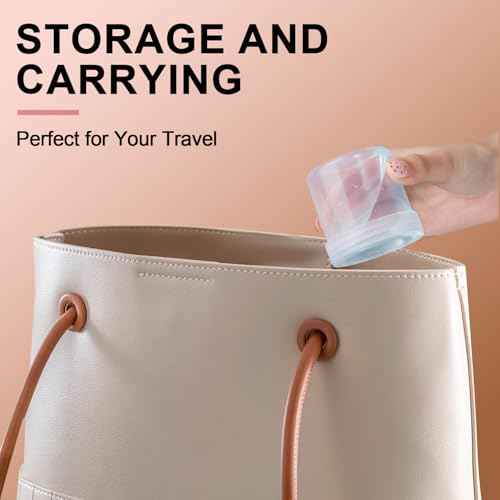 TSA Approved Wide Mouth Travel Size Containers, PP Clear Leak Proof Travel Plastic Jars with Lids for Creams Lotion Cosmetic, Jewelry Beads, Sample, Small Items Storage (1 oz, 4 Pcs)