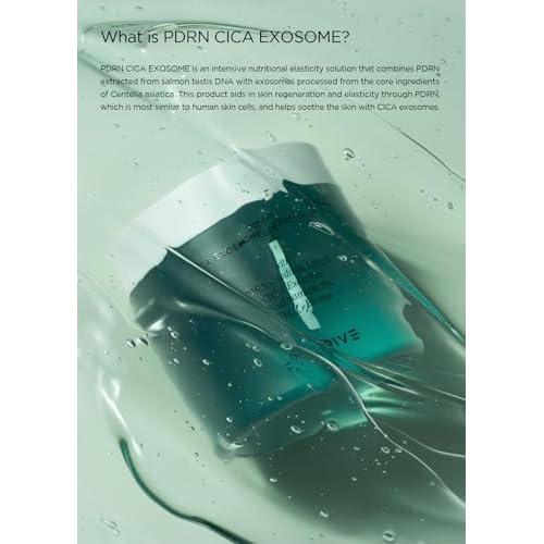 FINDIVE OFFICIAL PDRN CICA Exosome Serum in Mask, PDRN (Sodium DNA) 5,000ppm, Cica Exosome 1,000ppm, Marin Collagen, Soothes, Regenerates Skin, Korean Skincare 6.76fl.oz