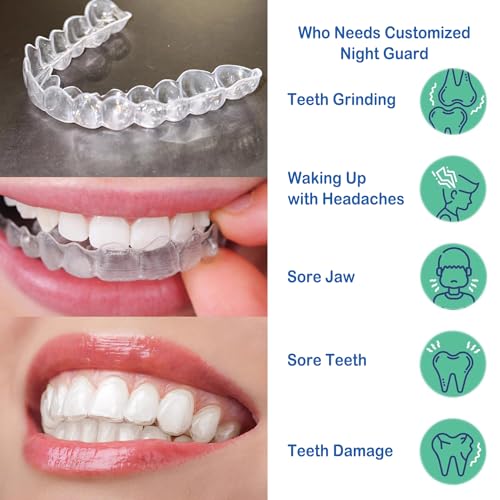 Custom Night Guard, Durable Mouth Guard Teeth Guard Ultra Thin Brace Dental Day Guard Clear Teeth Retainer - One Pack Upper Guard