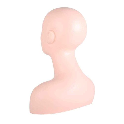 Mannequin PVC Manikin Head, Multifunction mannequin head model with shoulder, Head for hairdressers Mannequin head for Makeup Practice, Wig Hat Display, Eyelash Extensions,Tattoo