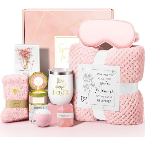 Happy Birthday Gifts for Women Mom Her Friend Sister Wife Grandma, Self Care Gifts Get Well Gifts Unique Relaxing Spa Gift Basket Set, Christmas Gifts for Women Mom Wife Grandma Friends Sister