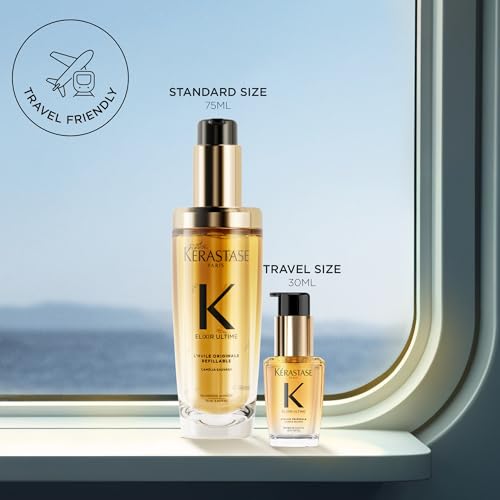 Kerastase Elixir Ultime Refillable Hair Oil - Hydrates & Smoothes Frizz, Adds Shine, With Wild Camellia, Nourishes & Strengthens Hair, For All Hair Types
