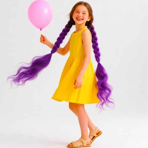 Alrence Purple Braiding Hair Pre Stretched Long Braid 30 Inch 2 Packs Professional Braiding Hair Extensions Synthetic Crochet Twist Braids (30 Inch, Purple)