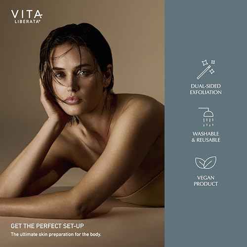 Vita Liberata Dual Sided Luxury Exfoliating Mitt - 2 in 1, Exfoliates for a Smooth and Even Skin Texture, Reusable & Easy to Wash, Vegan