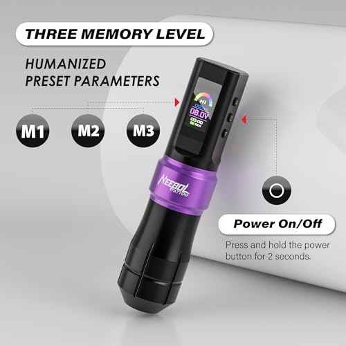 Neebol Wireless Tattoo Gun kit, Cordless Rotary Tattoo Pen with Mode Memory, 6h Battery Life, Tattoo Supplies Equipment, Complete Tattoo Machine Kit Gift for Beginners and Professionals