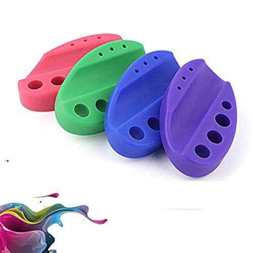 Pinkiou Tattoo Pen Eyebrow Tattoo Machine Holder Silicone Tattoo Pigment Ink Cotton Swabs Cup Holders Permanent Makeup Tattoo Supplies (Red)