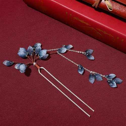 Chinese Hair Stick for Buns Flower Metal Hair Chopsticks for Women and Girls Chinese Hanfu Costume Retro Fancy Headpieces Accessories