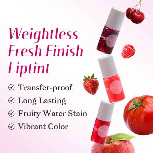bayfree Lip Tint Stain Set, Lip Stain Long Lasting Waterproof, Lightweight, Non-sticky, Transfer-Proof, Matte Finish (fruit land)
