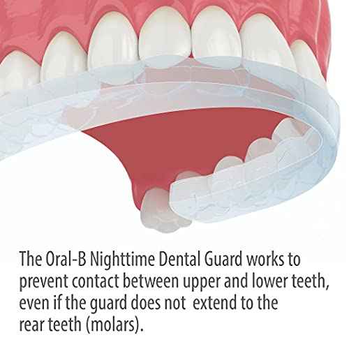Oral-B Mouth Guard for Grinding Teeth at Night - Nighttime Dental Guard for Sleeping ? Moldable Night Guard with Scope Mint Flavor ? Less Than 3-Minutes for Custom Teeth Protection