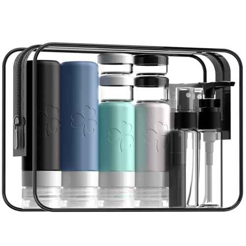 23 Pack Travel Bottles for Toiletries, TSA Approved Travel Shampoo Bottles, Silicone Travel Containers for Toiletries, Leak Proof Refillable Travel Essentials for Liquids Shampoo and Conditioner