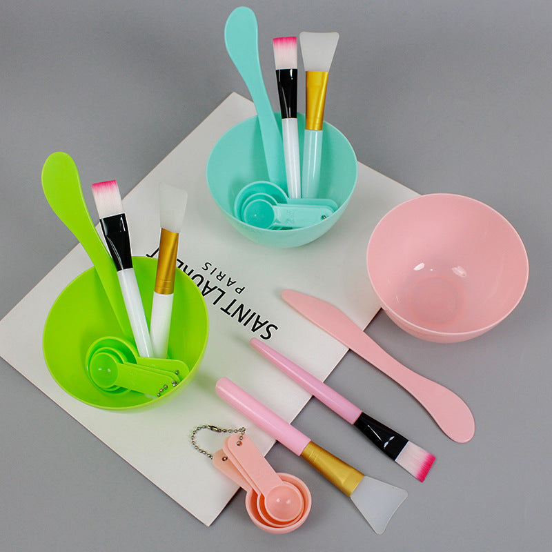 7-Piece Facial Mask Tool Set - Silicone Brush, Spatula, Bowl & More
