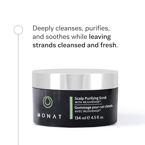 MONAT Scalp Purifying Scrub - w/Rejuveniqe¢ç Deeply Cleanses, Purifies & Soothes Leaving Hair Cleansed & Fresh. Dissolves Dead Skin Cells & Restores Balance to the scalp. - Net Wt. 134 ml/4.5 fl. oz.
