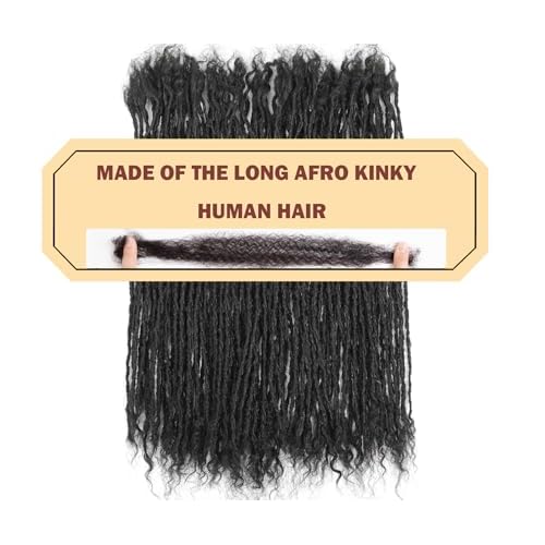 8-12 Inch Sister locs Human Hair Handmade Interlock Locs Curly Tips Sister Locs Real Human Hair Microlocs Extensions Permanent Dreadlock Extensions Natural Soft Looking (0.2cm,12 Inch-40 Strands)