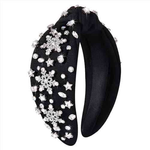 Christmas Headband Winter Rhinestone Snowflake Xmas Tree Candy Cane Deer Hairband Christmas Party Accessories Gifts