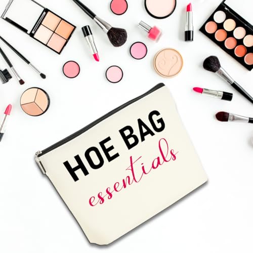 4 PCS Funny Gifts for Women Makeup Bag, Birthday Fun Hostess Gift for Women Girls Friends Cosmetic Bags Gag Gifts Girls Weekend Overnight Makeup Funny Travel Pouch, Black White