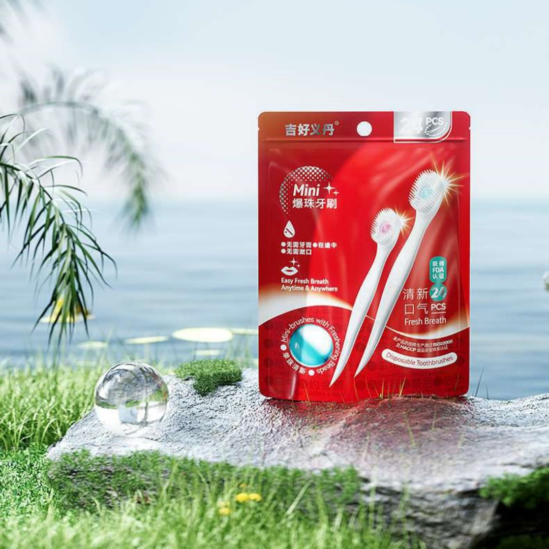 Mini Travel Disposable Toothbrush Set with Multiple Flavors