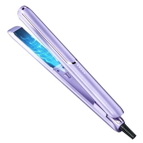 Christmas Gift for Girlfriend/Mom, Hair Straightener for Women Flat Iron Hair Straightener and Curler 2 in 1 - Birthday Gift for Women & Mom, Hair (Purple)