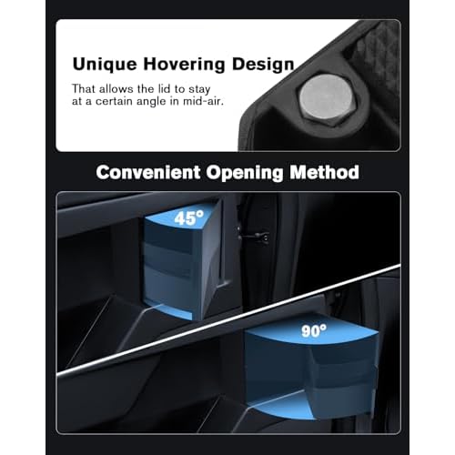 Upgraded For Tesla Cybertruck 2PCS Door Built-in Hidden Storage Organizer, Full Surround Design Protect Interior, Magnetic Swing Open Lid, Mini Car Door Garbage Can - Premium Texture & ABS Material