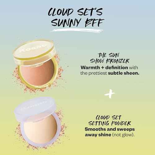 Kosas Sun Show Glowy Warmth Baked Bronzer - Contouring Powder for Cheekbones, Nose & Jawline - Enriched with Concentrated Fatty Acids - Talc-Free, Vegan & Hypoallergenic - Escape