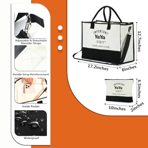 FORBIDDEN PAPER Mothers Day Grandma Mimi Yaya Retirement Dance Aunt Travel Book Witchy Gifts for Women Tote Bag & Makeup Bag