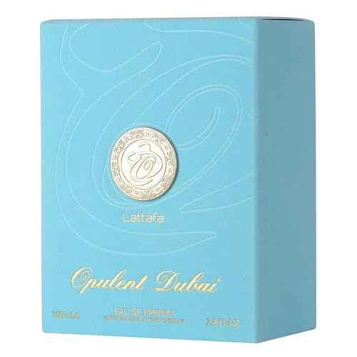 Lattafa Opulent Dubai - Citrus, Fruity, Floral, Woody - Eau de Parfum Long-Lasting Fragrance for Unisex, 3.4 Ounce / 100 ml