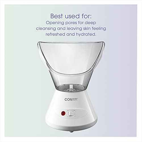 True Glow by Conair Facial Steamer - Face Steamer for Facial Deep Cleaning - Home Facial Spa
