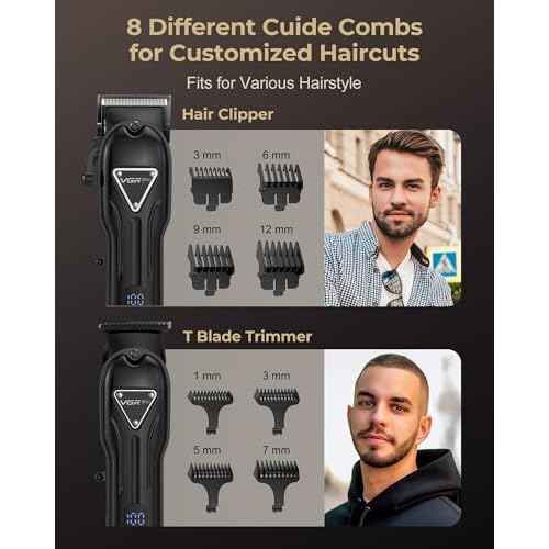 Electric Hair Clippers for Men, Cordless Clipper and Trimmer Set, Clippers for Hair Cutting Kit with Long Battery Life, Hair Grooming Trimmer for Family Kids and Self-Haircut Use