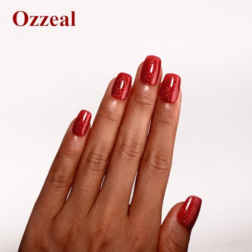 Glitter Gel Polish,Christmas Red Glitter Gel Nail Polish Sparkle Shimmer Gel Glitter Nail Polish Fall Winter Soak off LED UV Gel Nail Polish for Art DIY Manicure 15ML