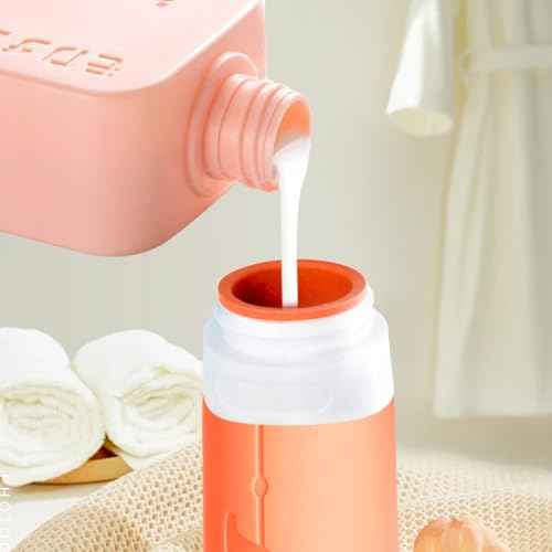 Empty 3 oz Travel Size Bottles Toiletries Containers for Toiletries Liquids£¬Small Silicone Mini Refillable Leak Proof TSA Approved Travel Bottles for Creams Shampoo and Conditioner Traveling