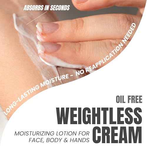 Alozera Hyaluronic Acid Body Lotion with Aloe & Stem Cells, Daily Moisturizing Lotion for Dry, Sensitive Skin Hydration, Non-Greasy, Lightweight Moisturizer, Fragrance-Free, 16.9 oz