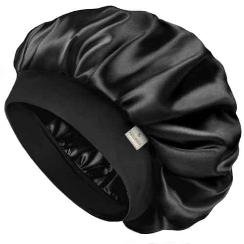 YANIBEST Silk Bonnet for Men Women Hair Bonnet for Sleeping Double Layer Satin Bonnet for Natural Curly Hair Unisex Sleep Cap