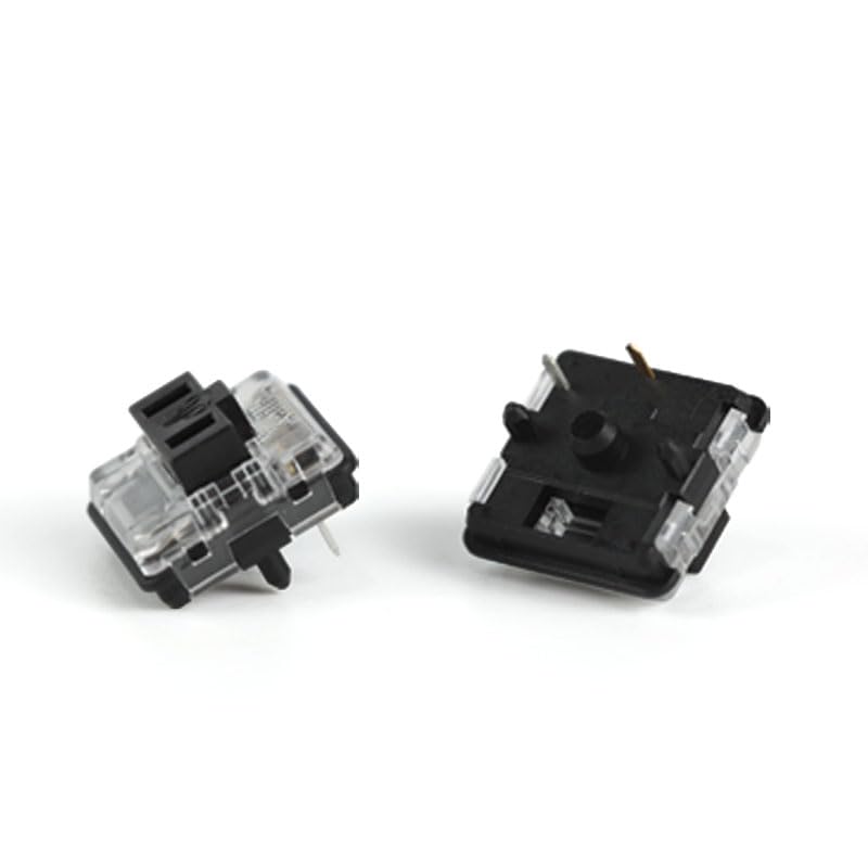 35-Pcs Choc V1 Low Profile Mechanical Keyboard Switches, 5-Pin Design with LED Slot, Black