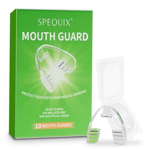 Mouth Guard for Grinding Teeth at Night, 10-Pack Night Guards for Teeth Grinding Comfortable Fit, Universal Size, Individually Wrapped, BPA-Free