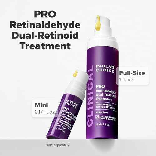 Paula’s Choice Pro Retinaldehyde Dual-Retinoid Face Serum Advanced Treatment, High Potency Anti-Aging Serum for Face, Breakout-Prone Skin, Radiance & Rough, Bumpy Texture, Fragrance-Free, 1 fl oz