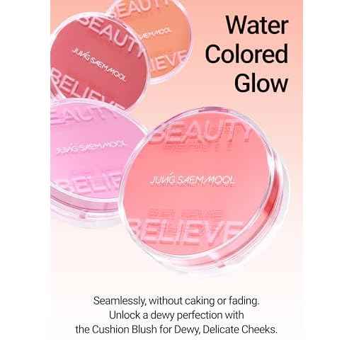 JUNGSAEMMOOL Artist Cushion Blush (Rare Rose) | Easy to Blend, Lightweight, Hydrating Korean Makeup Cushion Blush for Dewy & Glowing Cheeks