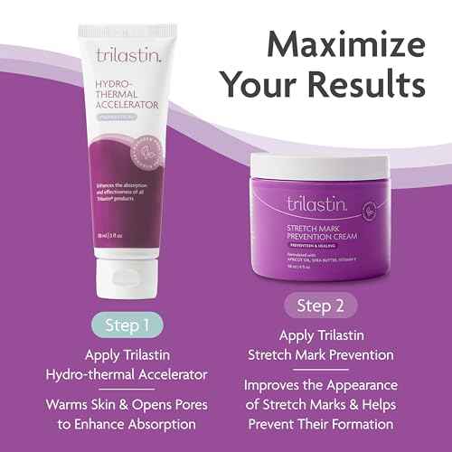 TriLASTIN Stretch Mark Cream for Pregnancy - 4 fl oz, Citrus Scent - Pregnancy Stretch Mark Prevention & Pregnant Belly Cream & Belly Oil for Pregnant Women - Paraben Free